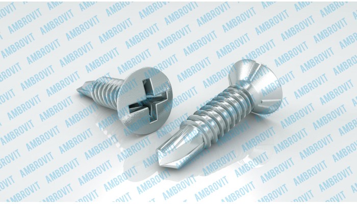 Самосверлящие cо слегка закруглённой потайной головкой PH с ребрами для раззенковки