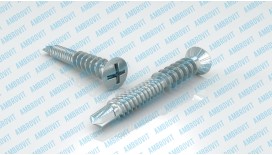 САМОСВЕРЛЯЩИЕ CО СЛЕГКА ЗАКРУГЛЕННОЙ ПОТАЙНОЙ ГОЛОВКОЙ И ДВУХХОДОВОЙ РЕЗЬБОЙ PH