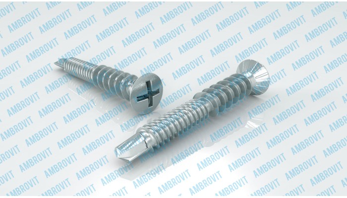 САМОСВЕРЛЯЩИЕ CО СЛЕГКА ЗАКРУГЛЕННОЙ ПОТАЙНОЙ ГОЛОВКОЙ И ДВУХХОДОВОЙ РЕЗЬБОЙ PH