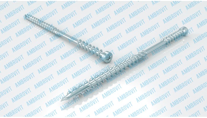 Саморез для деревянных конструкций с двойной резьбой и потайной головкой артикль 